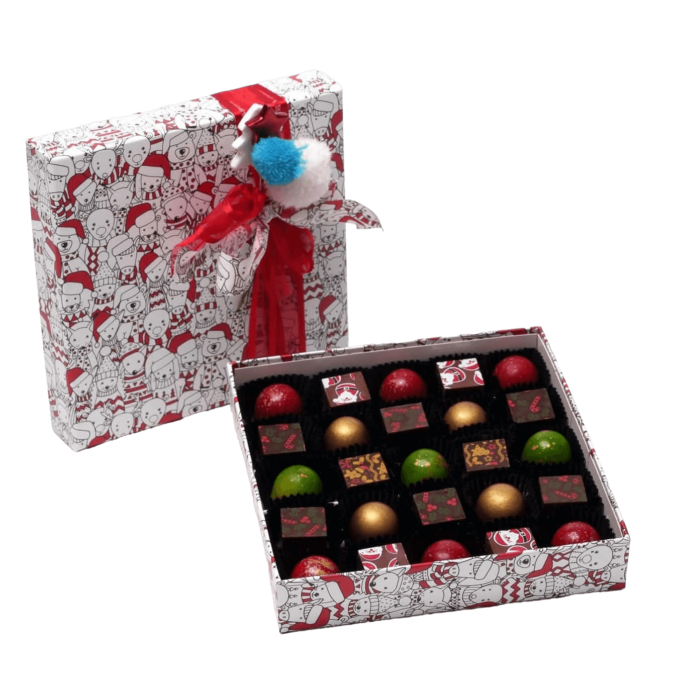 Caja de Navidad 25 bombones 375g