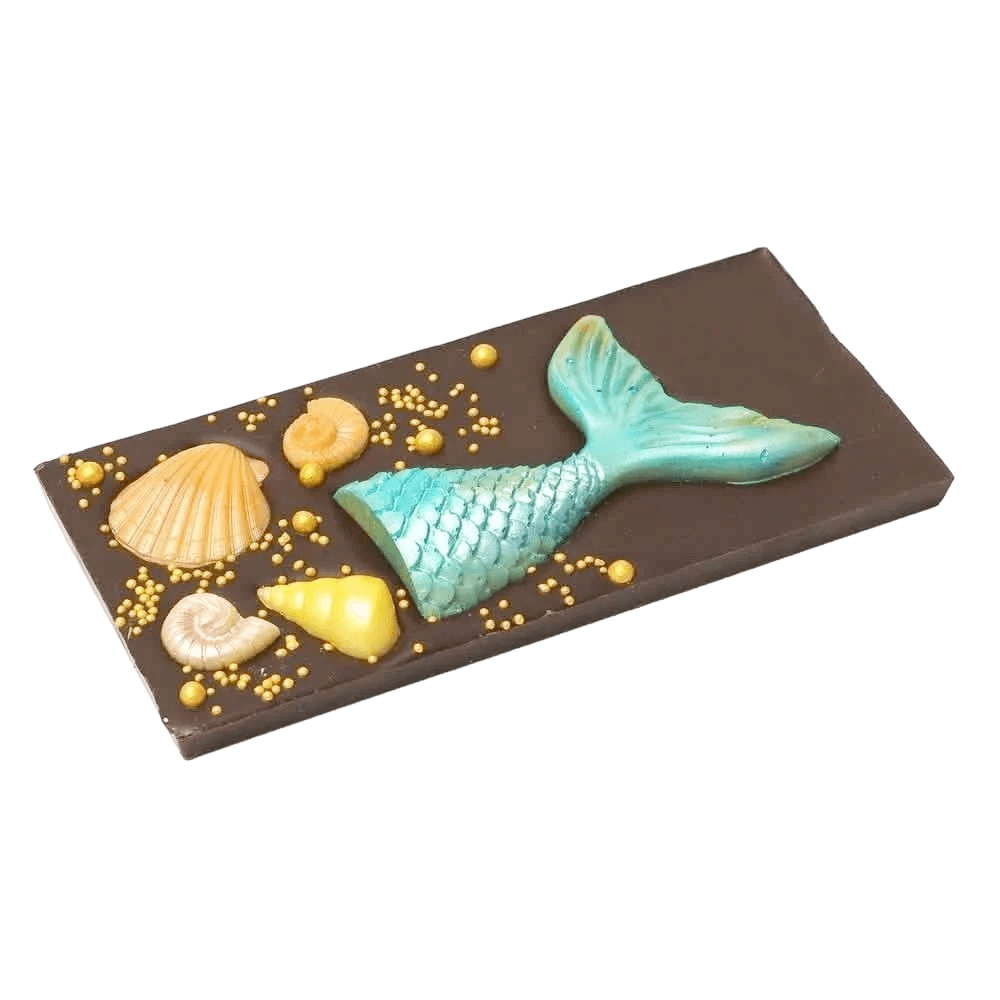 Barrita de chocolate negro con forma de sirena 140 g