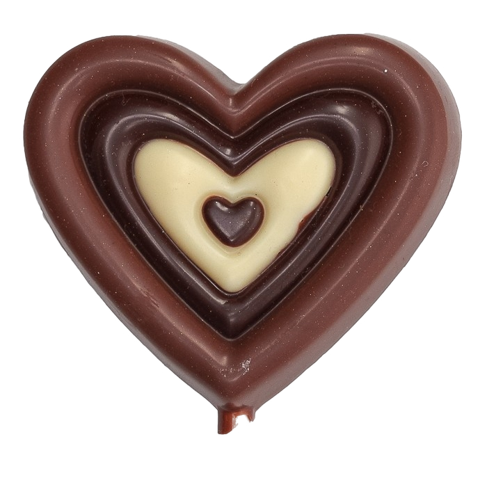 Piruleta corazón tres chocolates 20g