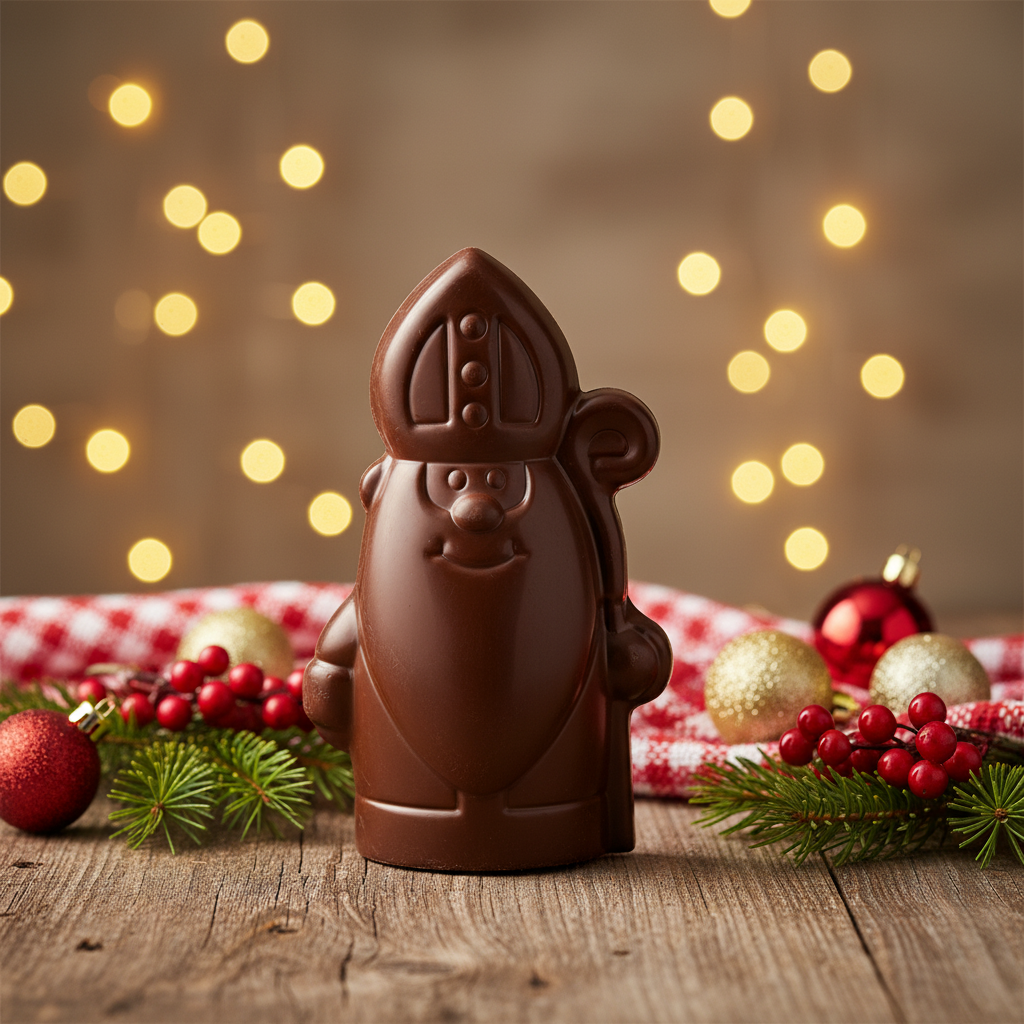 San Nicolás de chocolate negro con cetro 150g