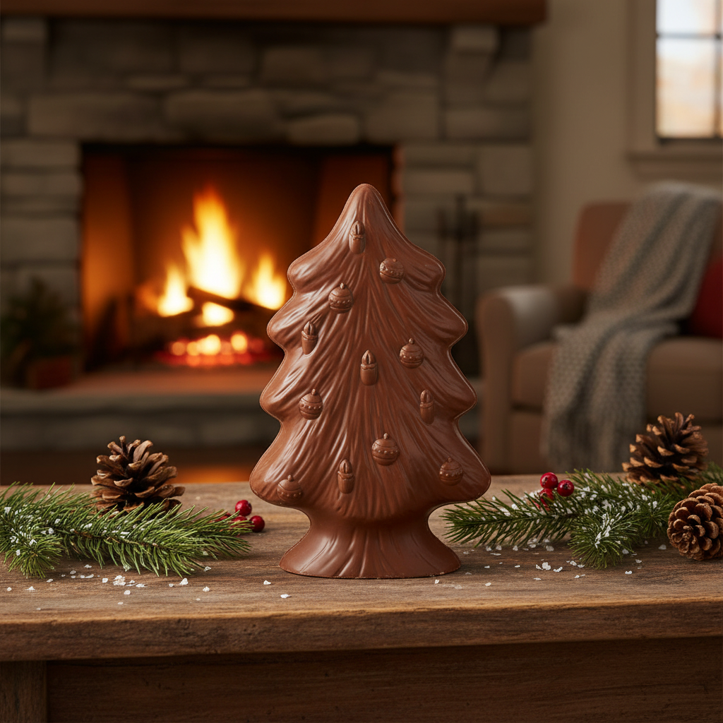 Árbol de Navidad de chocolate con leche 170 g