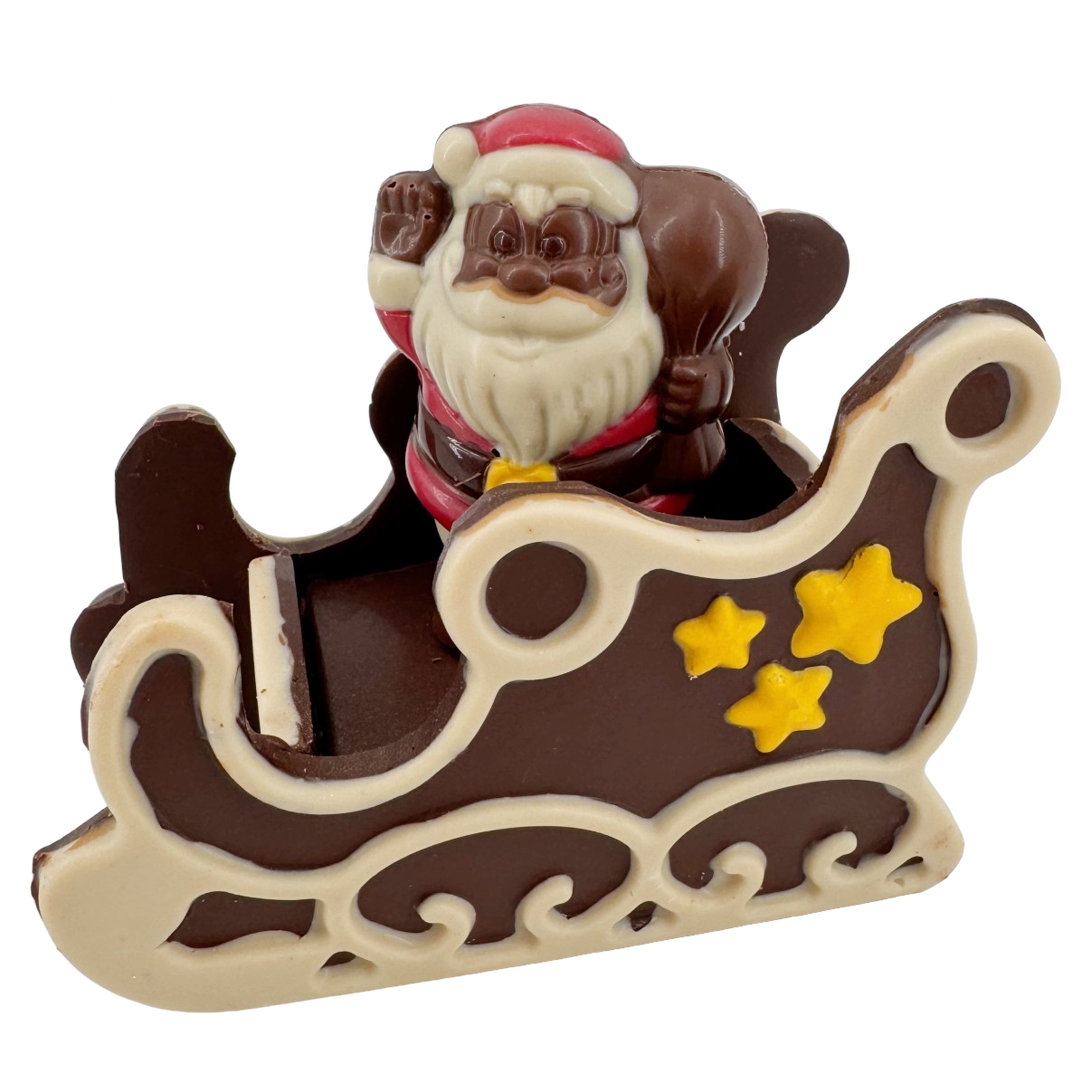 Chocolate negro festivo Papá Noel en trineo 180 g