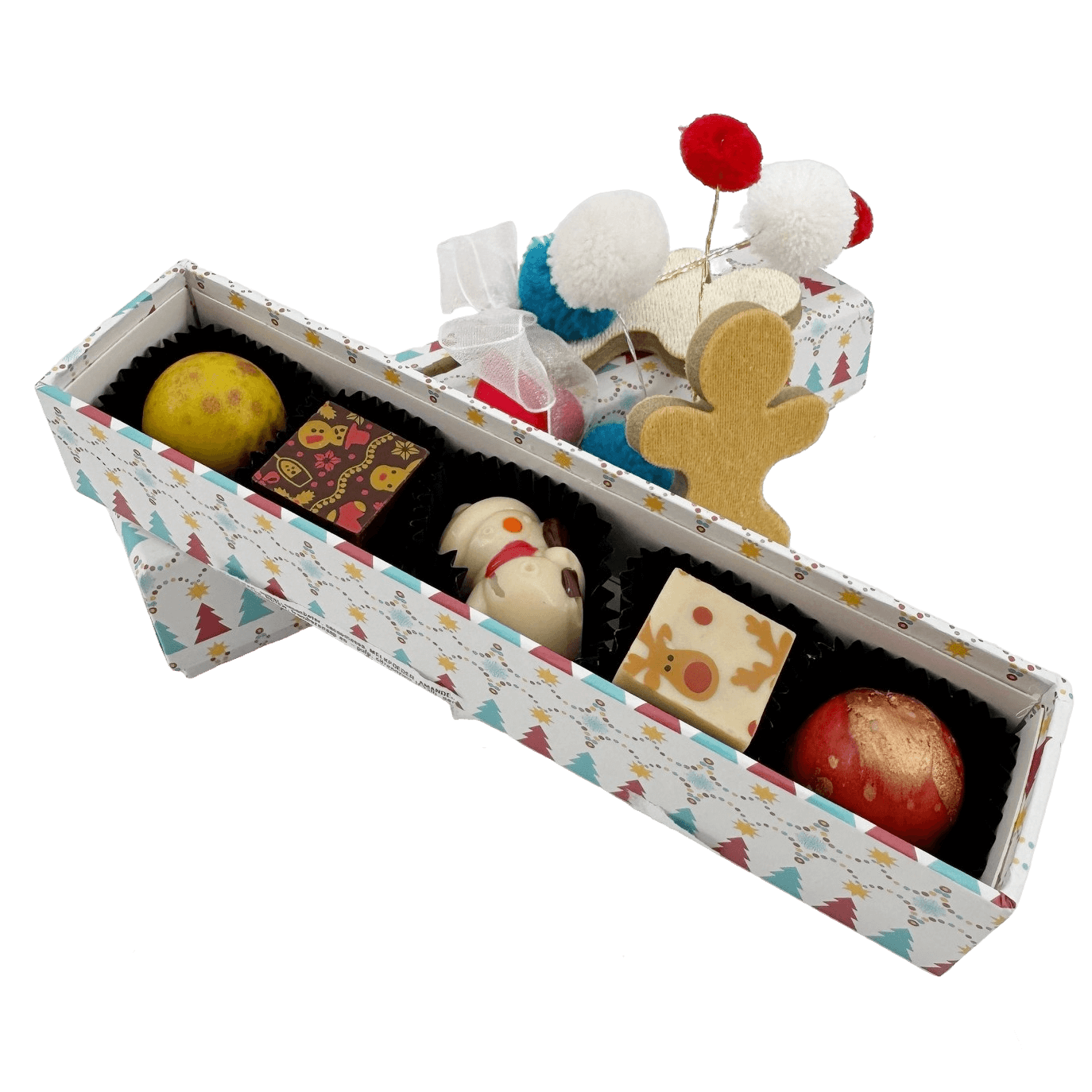 Caja de Navidad mi amigo el oso 5 pralinés 75g