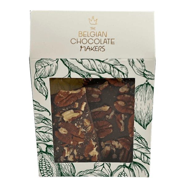 Barritas rotas de chocolate negro con nuez