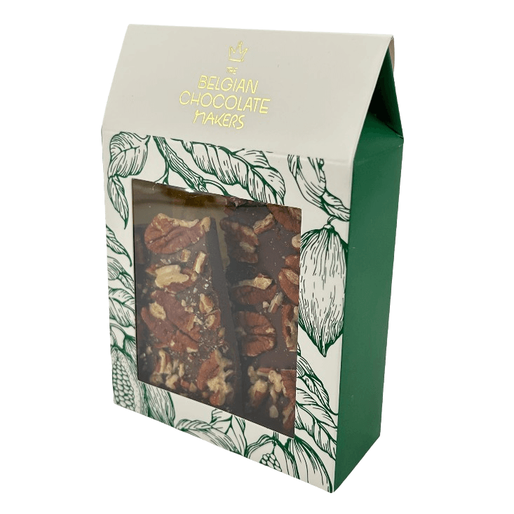 Barritas rotas de chocolate negro con nuez