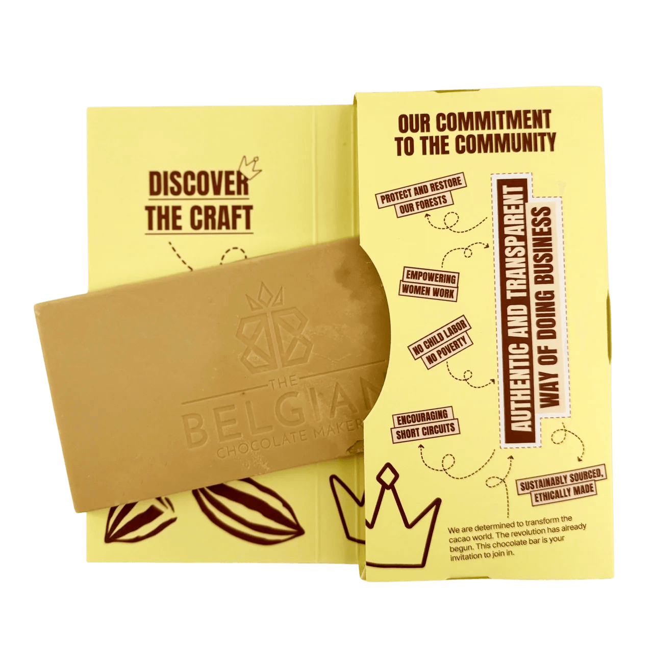 Tableta de chocolate blanco cassonade azúcar moreno 41%