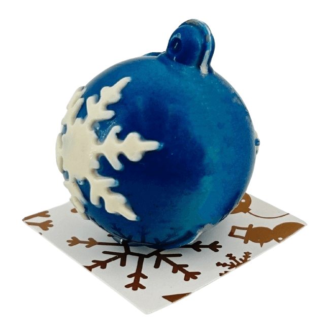 Bol navideño festivo de chocolate blanco 60g