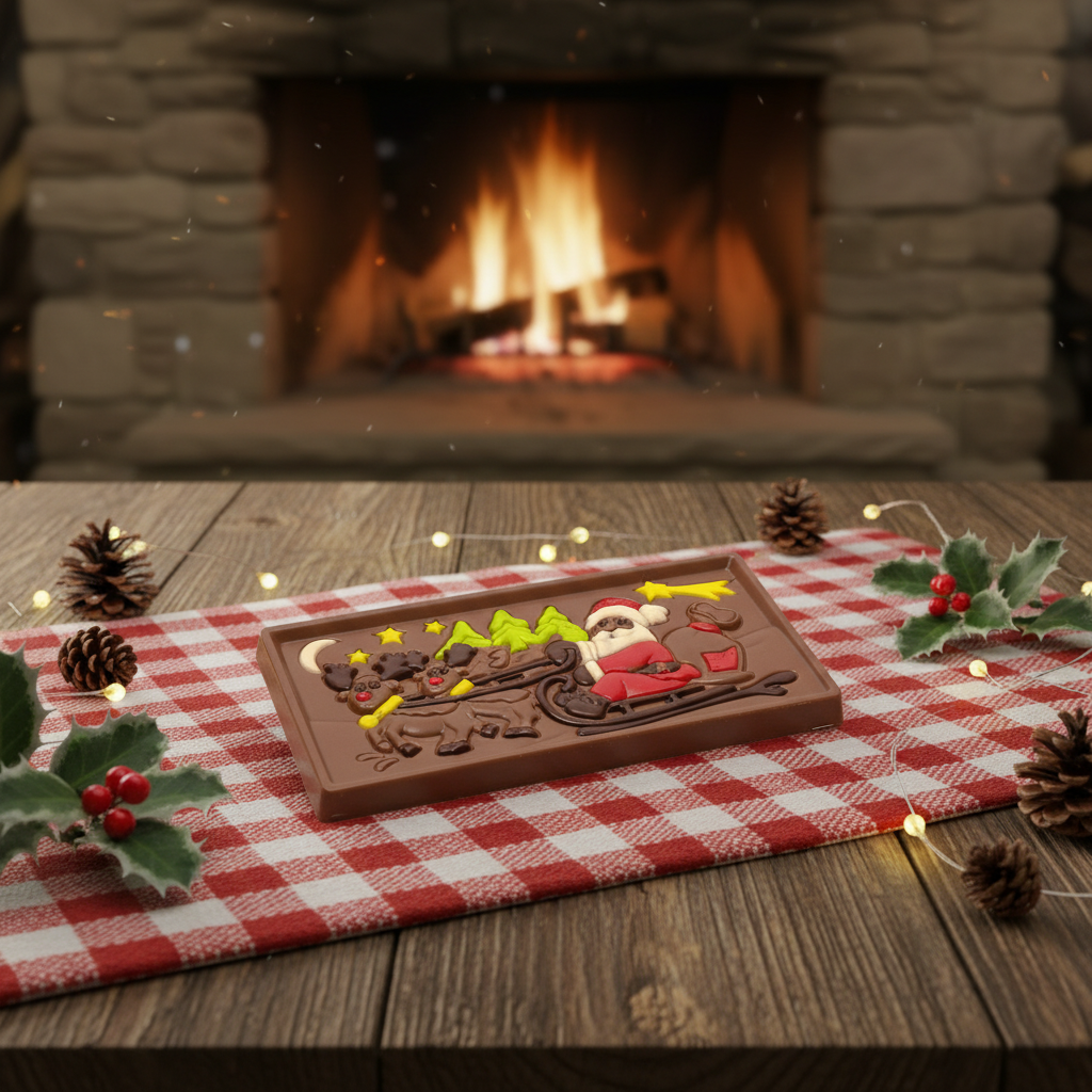 Chocolate con leche Papá Noel en trineo 105g