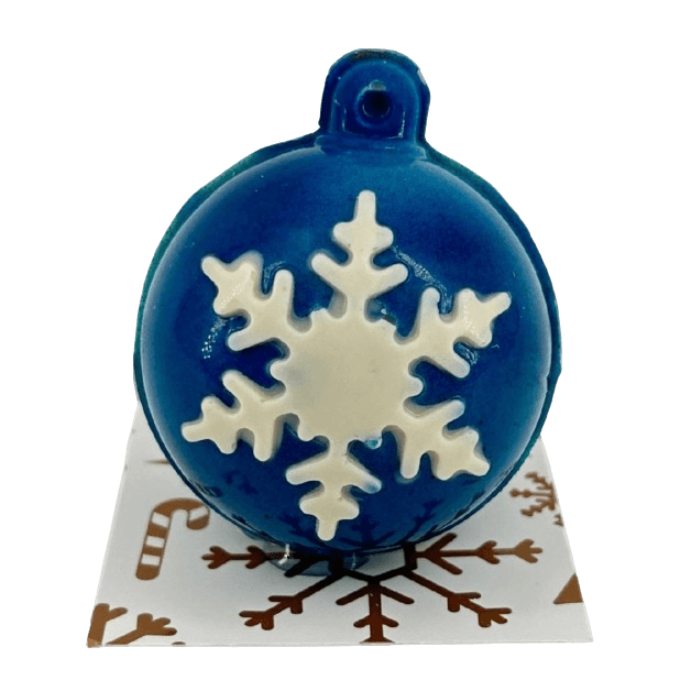 Bol navideño festivo de chocolate blanco 60g