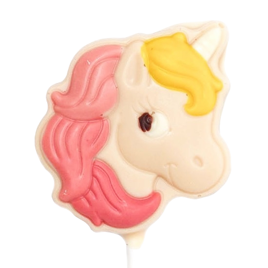Piruleta de unicornio de chocolate blanco 20 g