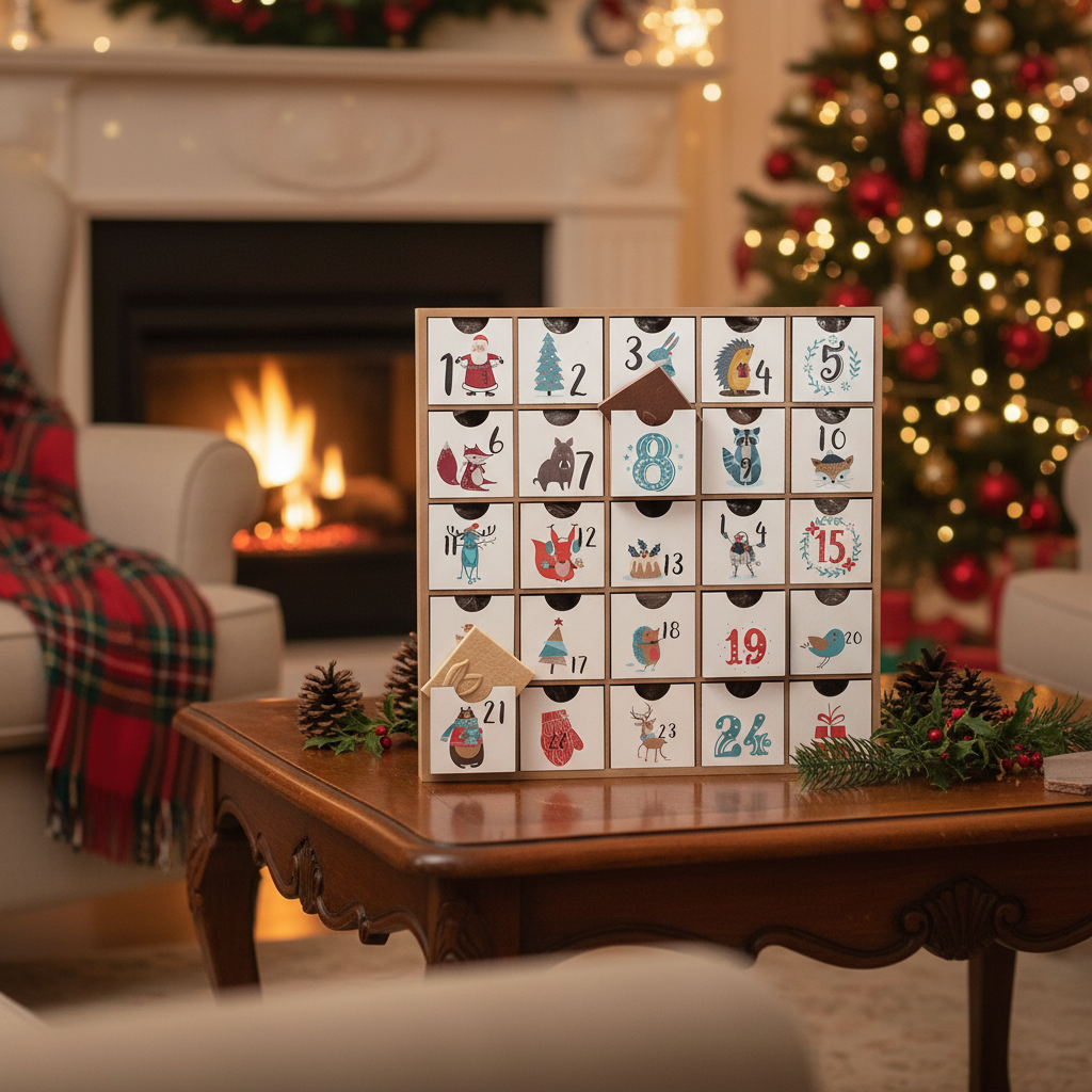 Calendario de adviento de madera origen 1 Kg