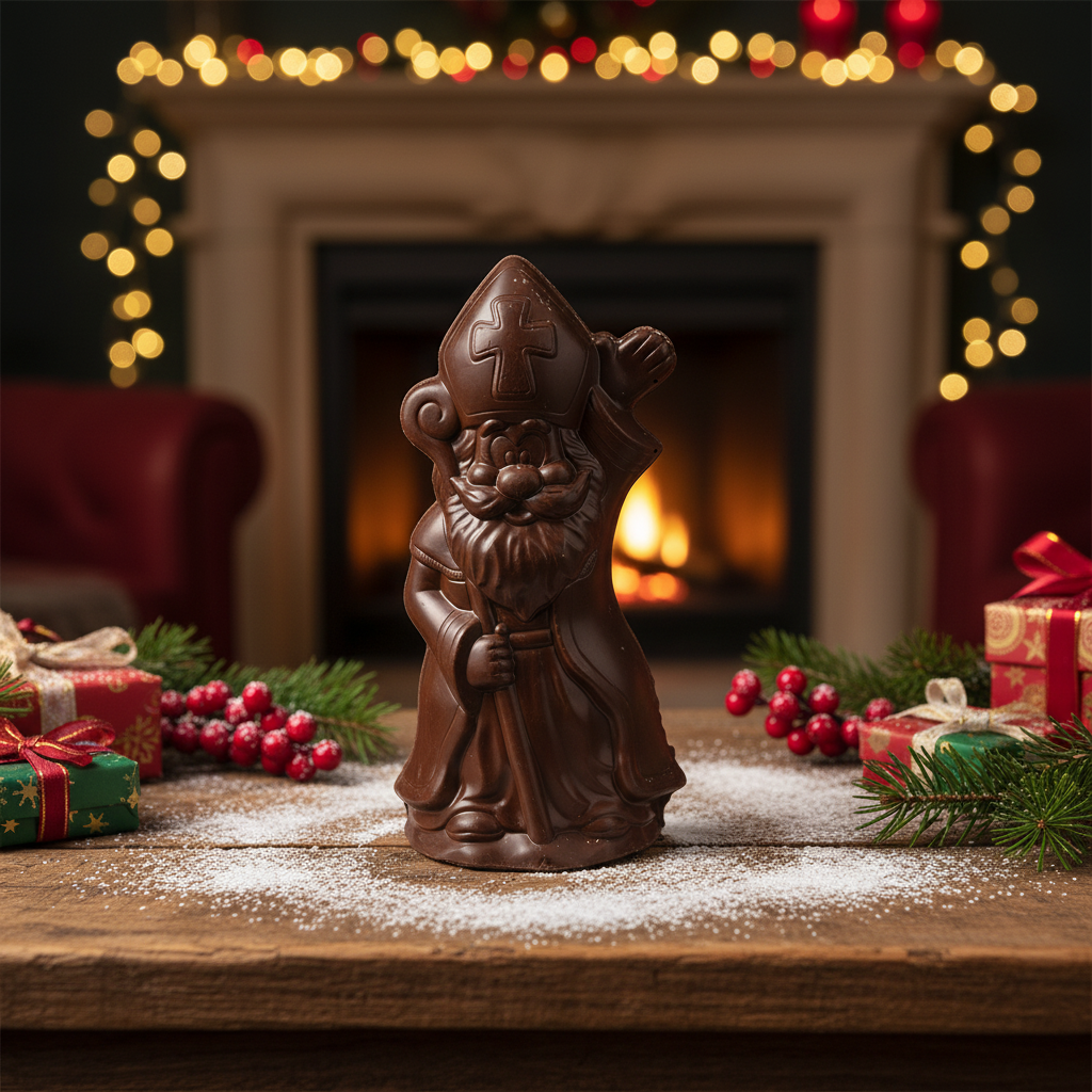 San Nicolás de chocolate negro con cetro 250g