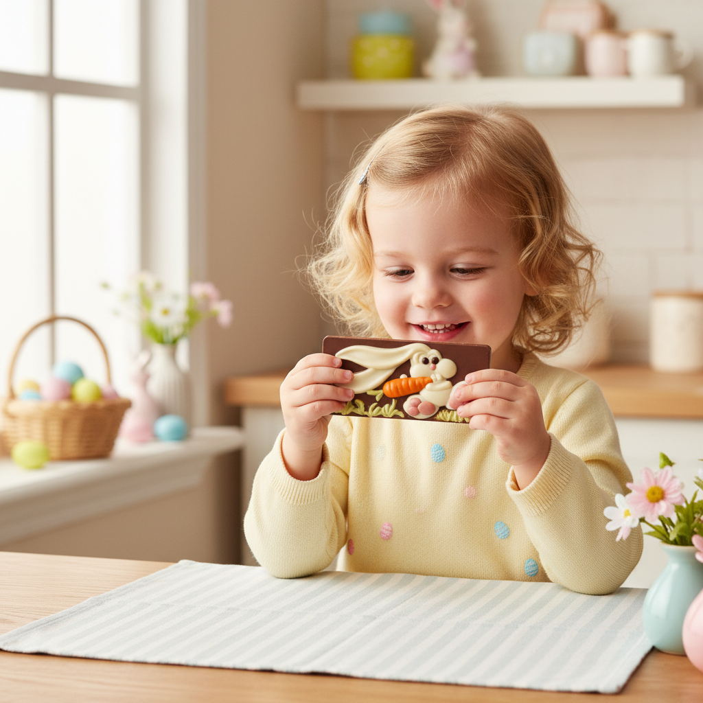 Barrita de chocolate con leche y conejo de Pascua 100 g