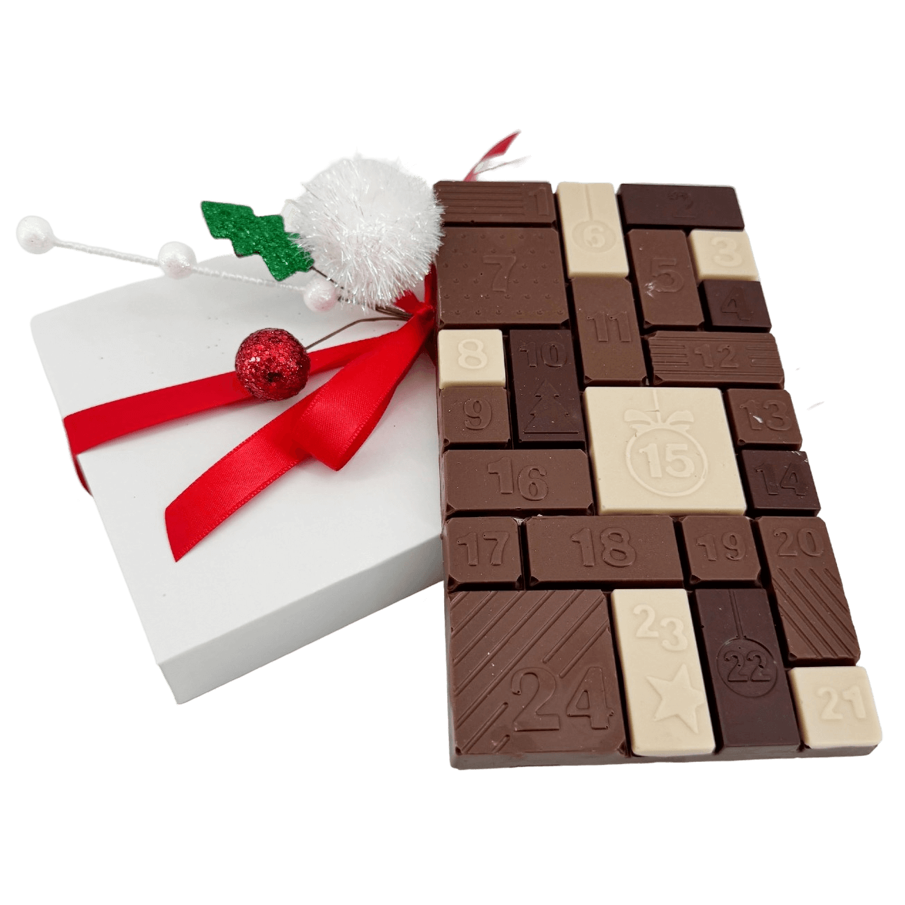 Calendario de Adviento de Navidad de chocolate con leche 200 g