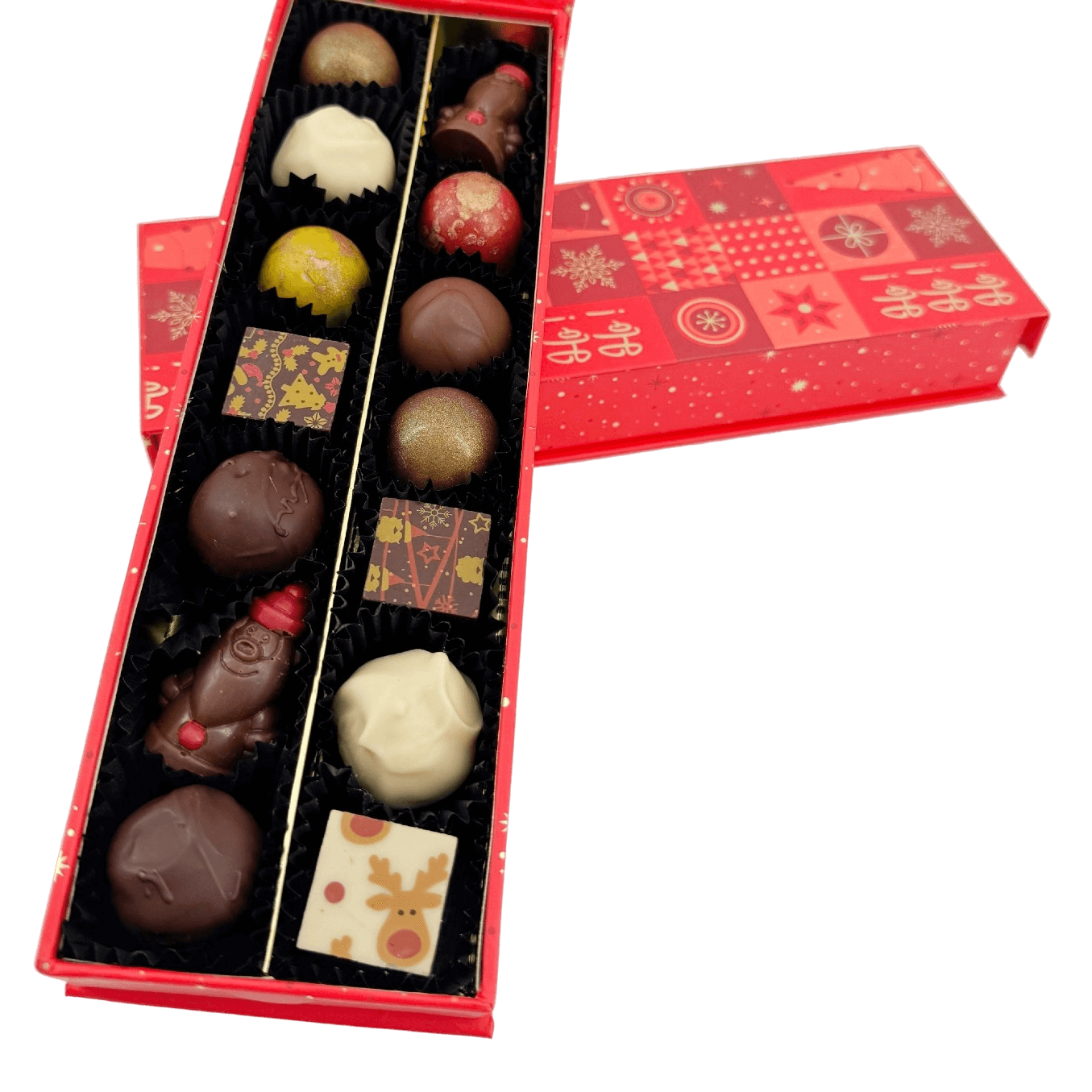 Navidad 14 pralinés y trufas caja ho-ho-ho 225g