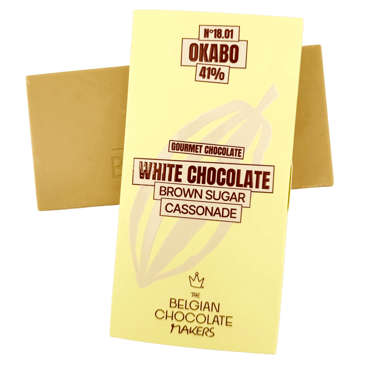 Tableta de chocolate blanco cassonade azúcar moreno 41%