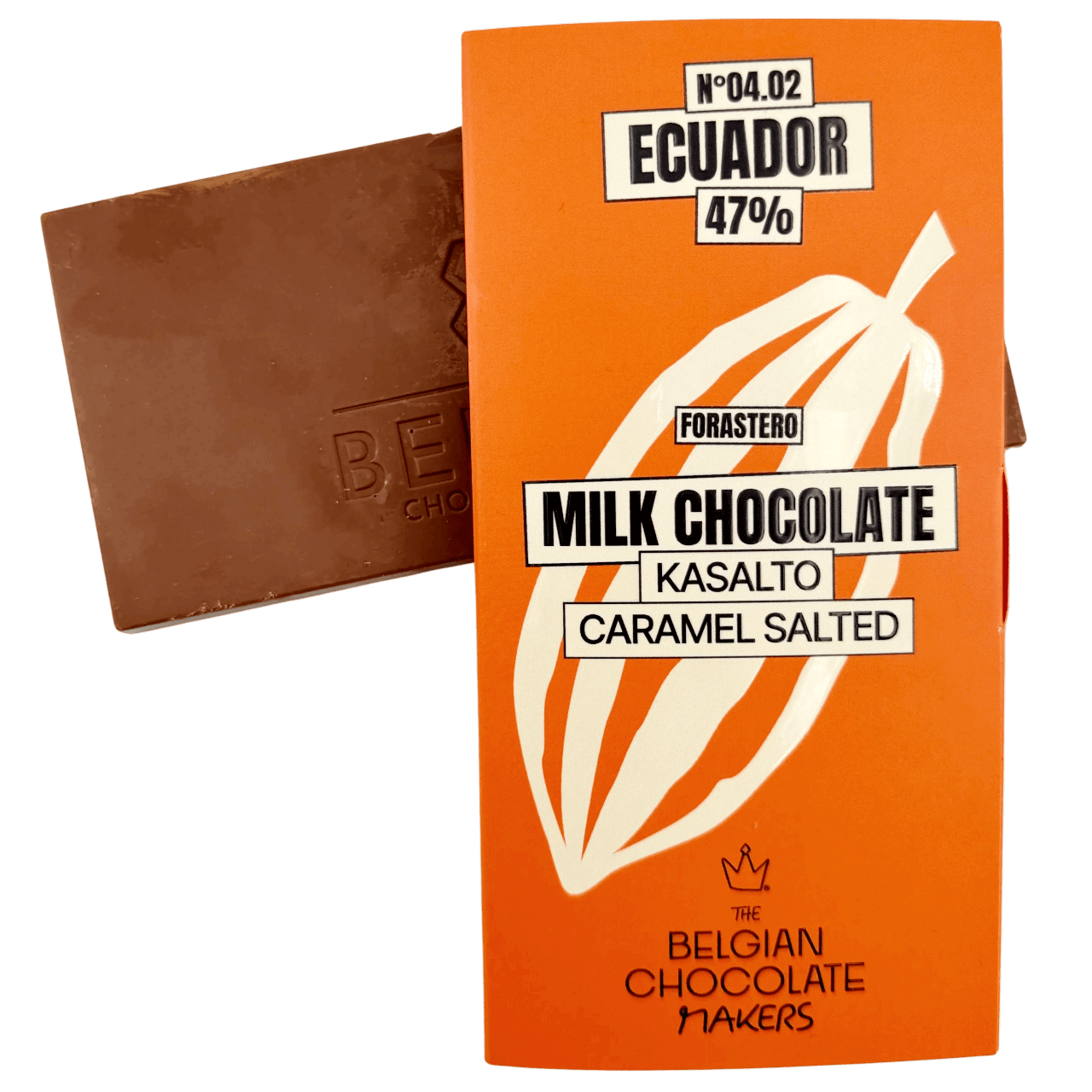 Tableta de chocolate Kasalto origen Ecuador 47% caramelo salado