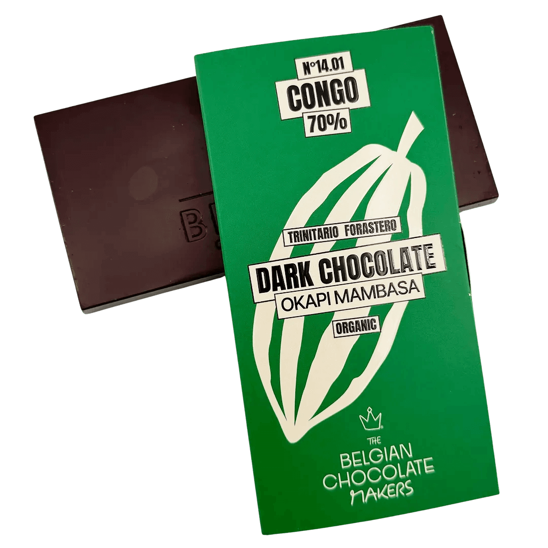 Tableta de chocolate origen Congo Okapi Mambasa 70%