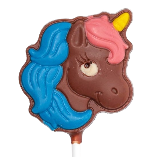 Piruleta de unicornio de chocolate con leche 20 g