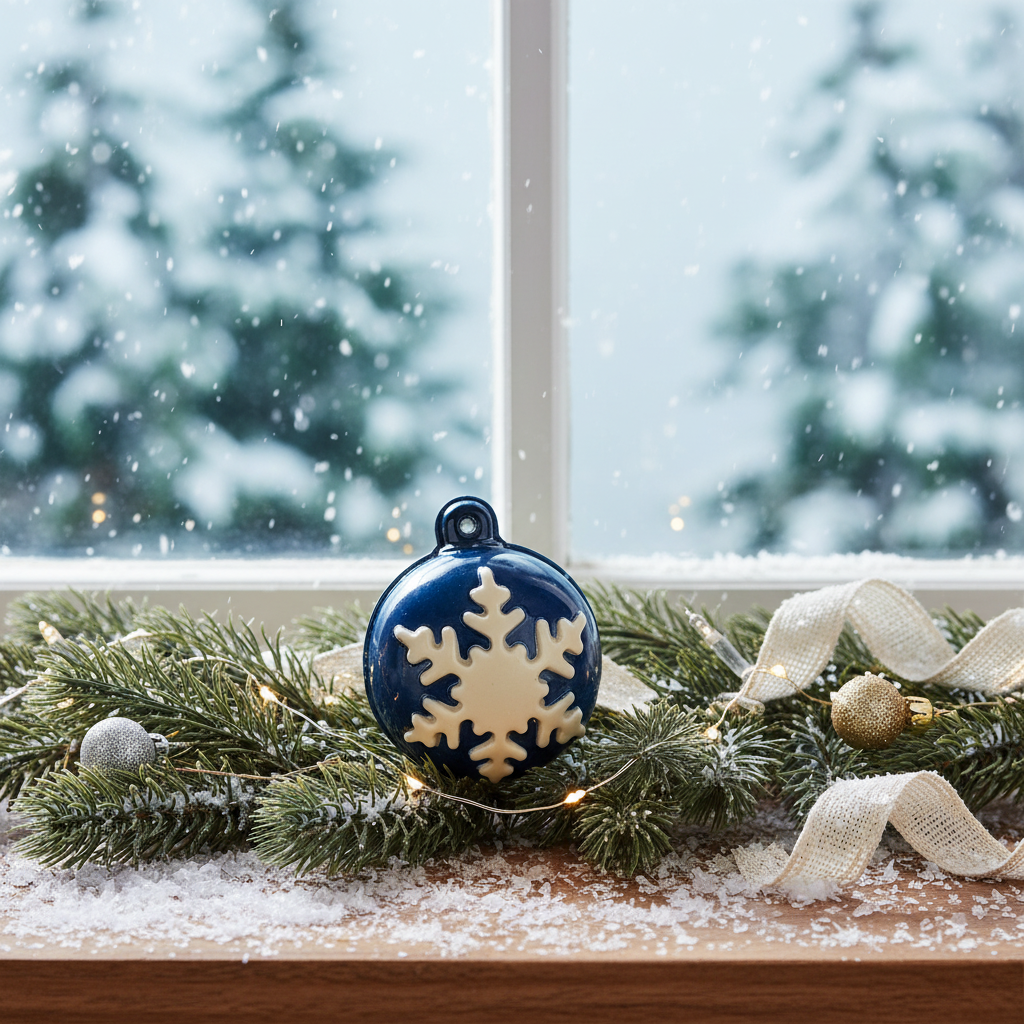 Bol navideño festivo de chocolate blanco 60g