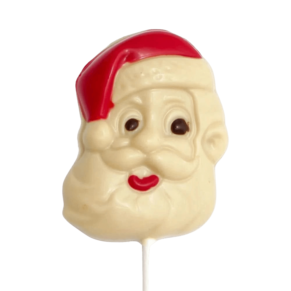 Piruleta de Papá Noel de chocolate blanco 20g